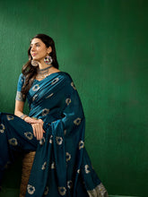 Womens Fashion Ethnic Teal Color Sarees-MLSHWSA1312TEL0ONE